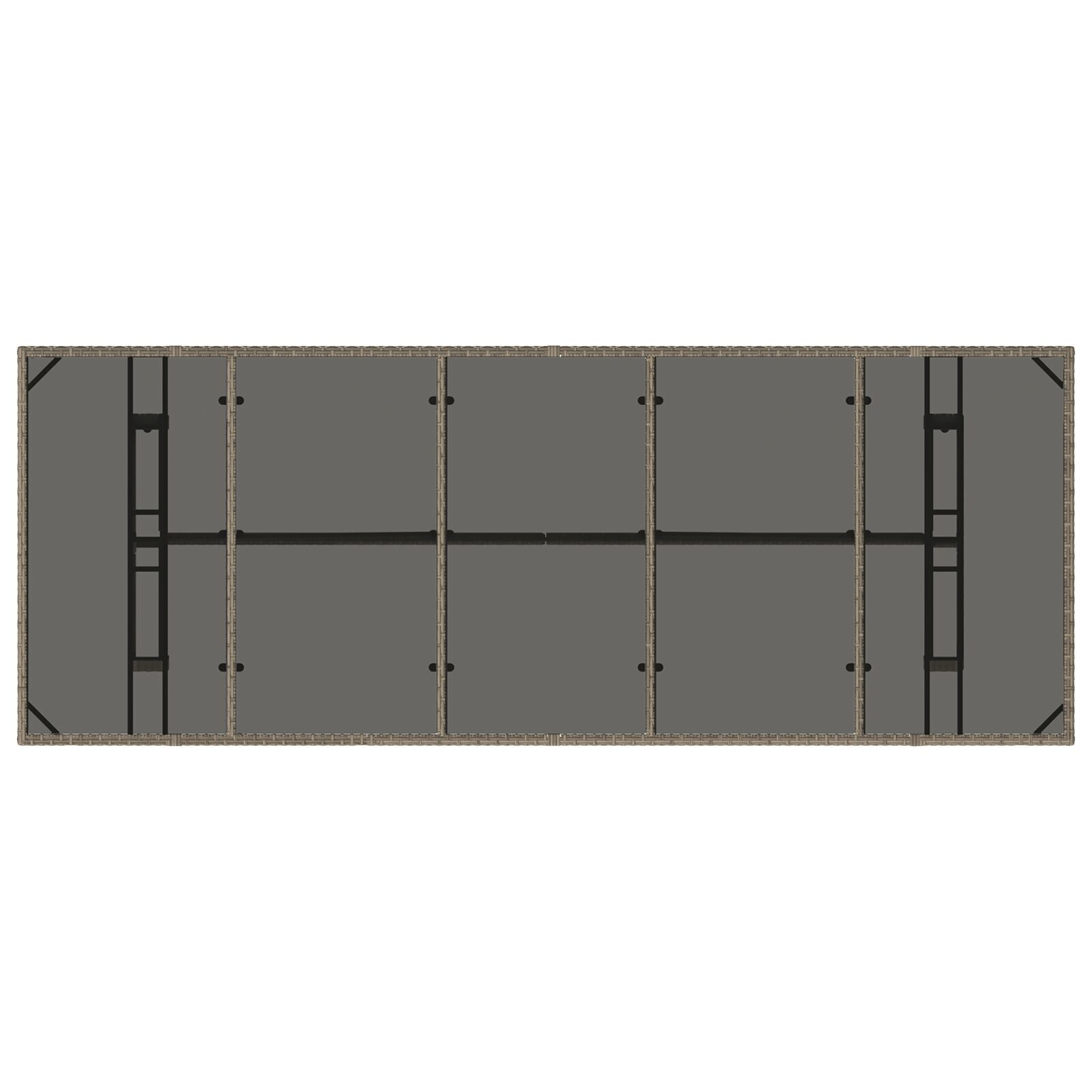 Set de dining pentru grădină , 11 piese, Rattan polițat negru GartenMobel Dekor