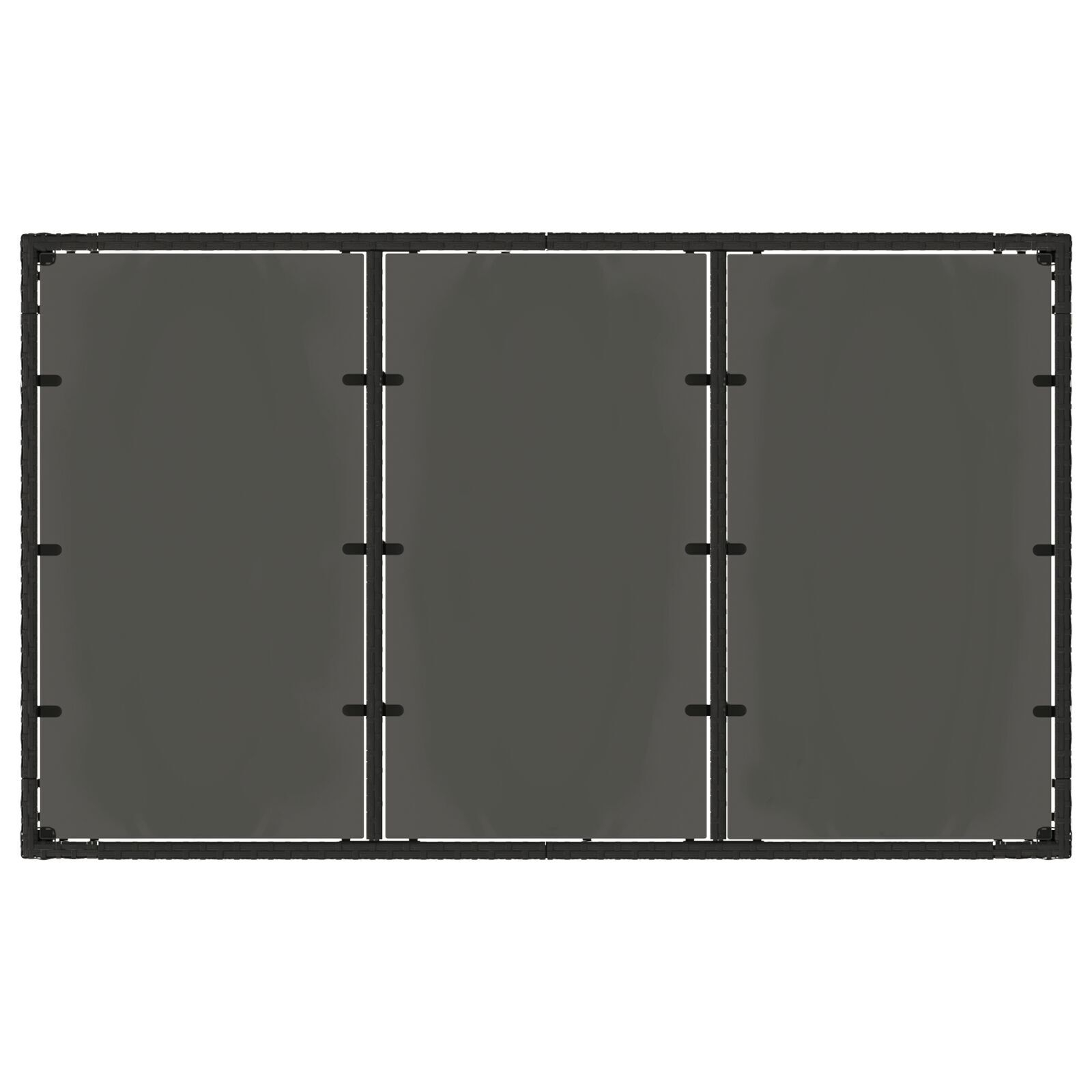 Set de dining pentru grădină  5 piese Negru Poliratan, Scaune de grădină  cu perne - Set de 2 piese în Negru Poliratan GartenMobel Dekor