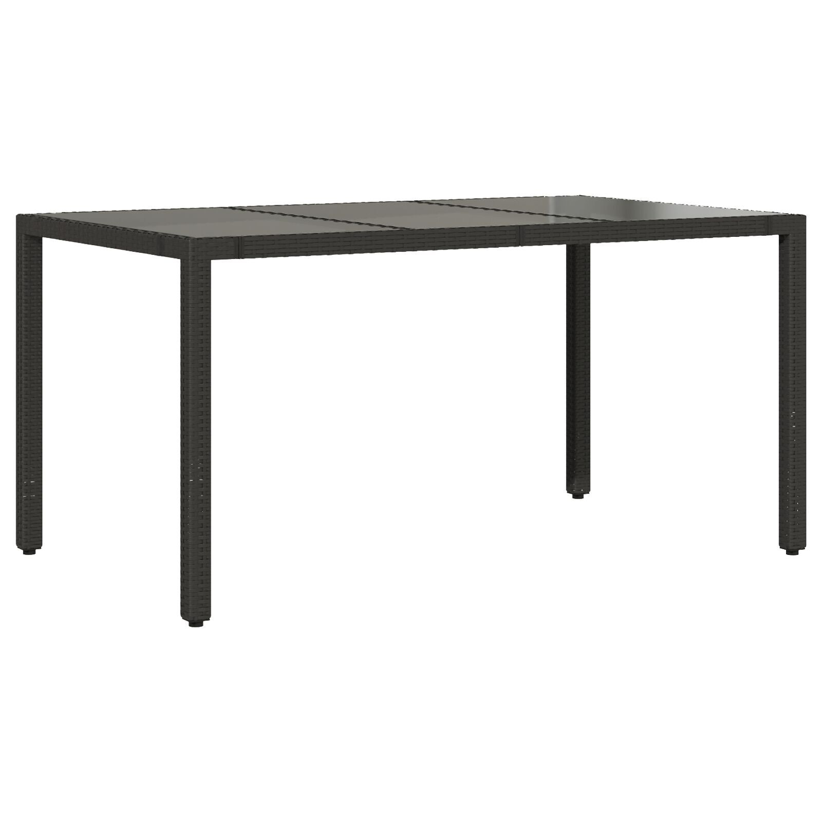 Set de dining pentru grădină  5 piese Negru Poliratan, Scaune de grădină  cu perne - Set de 2 piese în Negru Poliratan GartenMobel Dekor