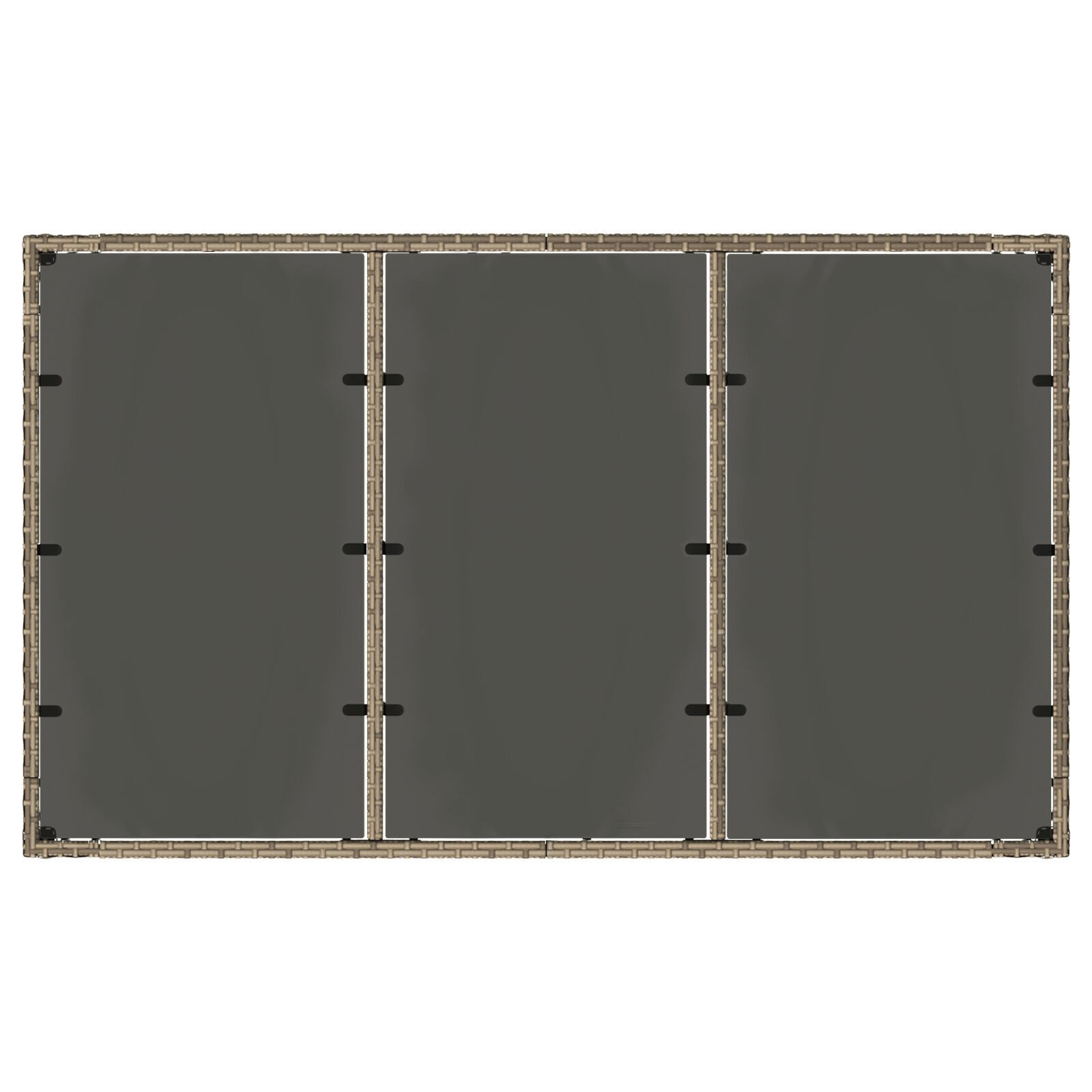 Set masă grădină  5 piese Gri Poliratan, Scaune grădină  cu perne 2 buc Gri Poliratan GartenMobel Dekor