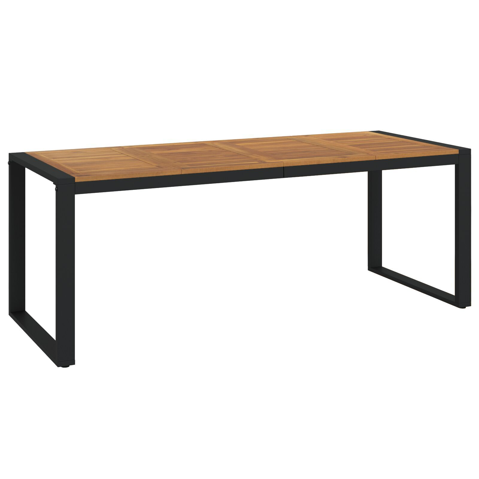 Set de Masă pentru Grădină  cu 7 Piese Bej din Ratan Poliester Acacia, Scaune Grădină Stivuibile cu Pernuțe - Set de 2 în Bej din Ratan Poliester GartenMobel Dekor