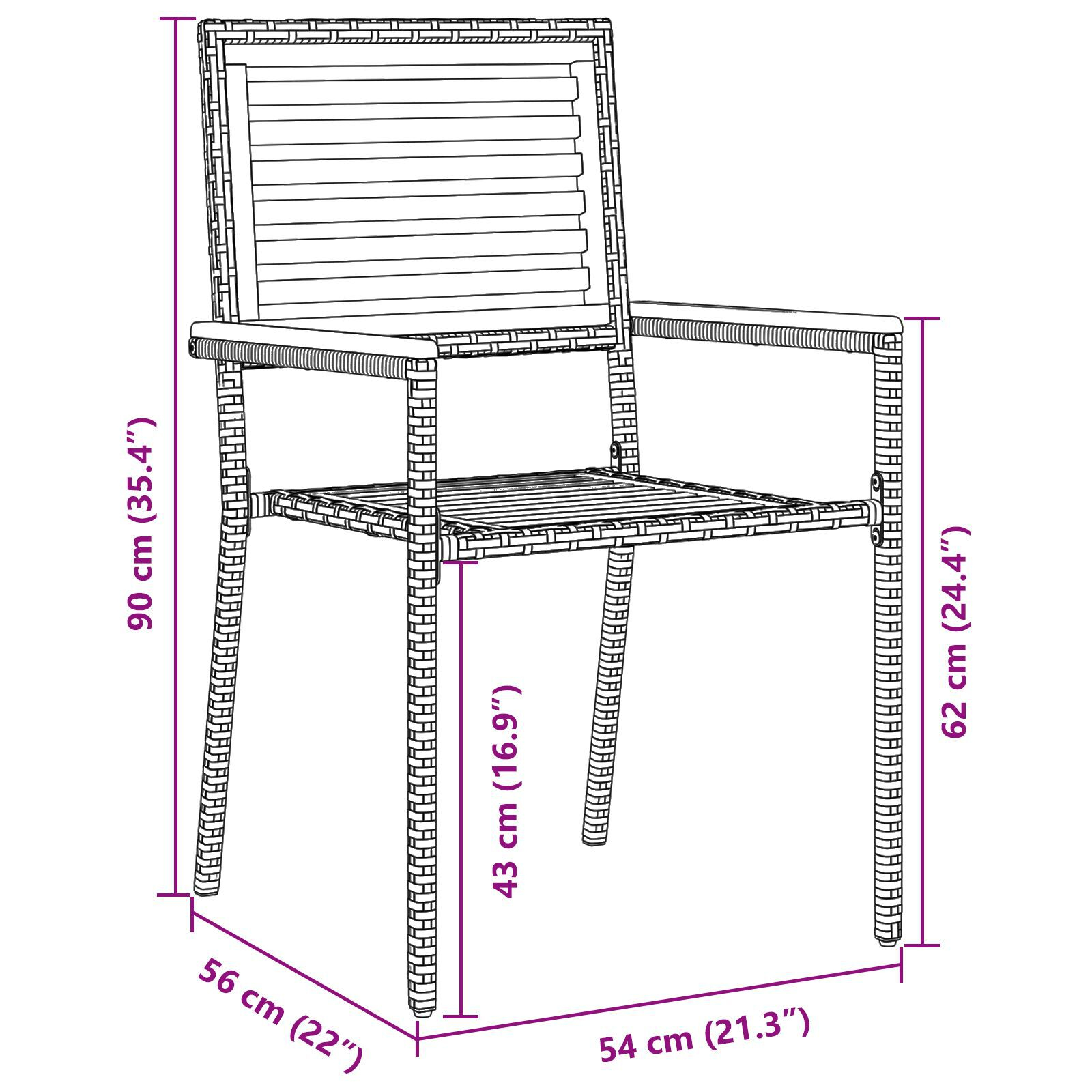 Set mese grădină  7 piese Bej din ratan poliester și acacia, Scaune grădină  stivuibile cu perne - Set 2 Bej din ratan poliester, Masă grădină  180x90x75 cm din lemn acacia și metal GartenMobel Dekor