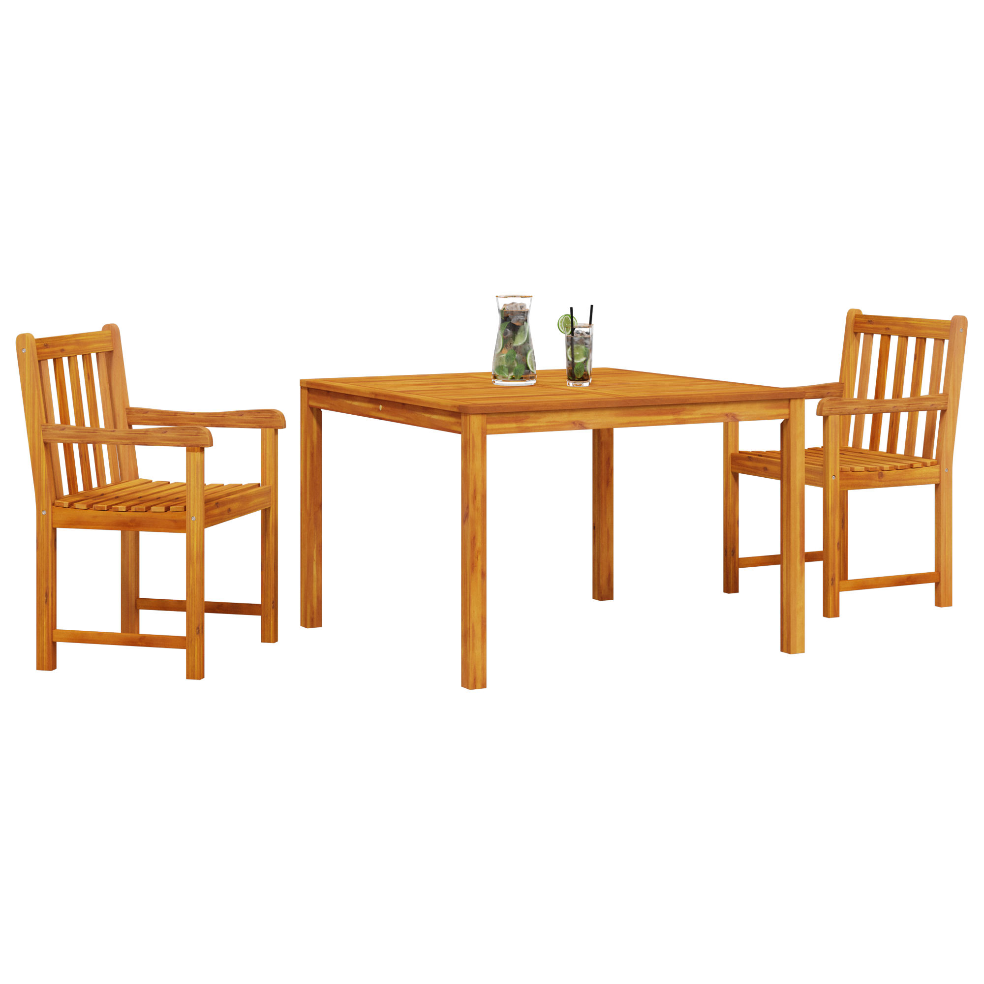 Set de dining pentru grădină  3 piese din lemn masiv de acacia GartenMobel Dekor