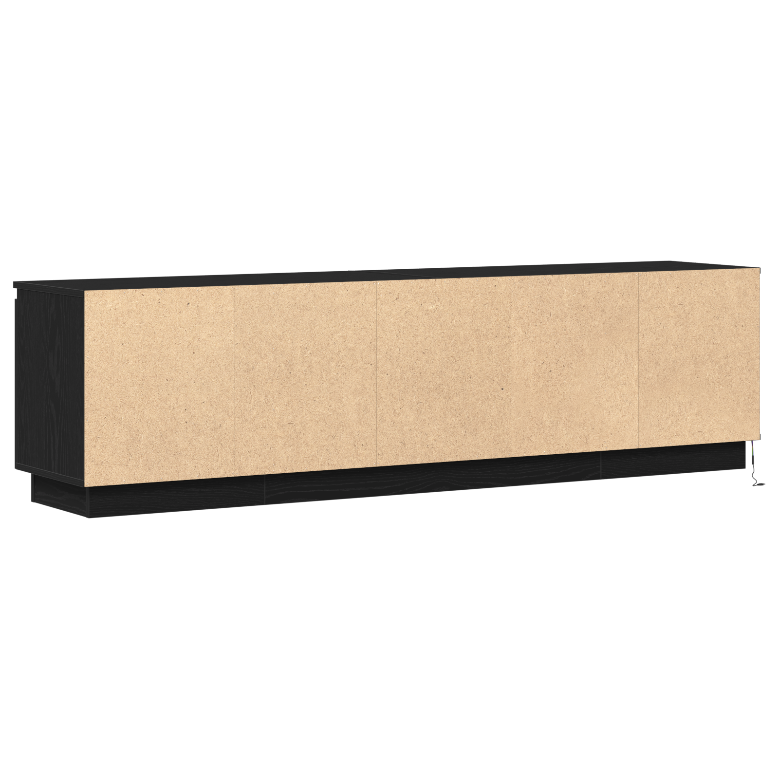 Cabinet TV cu LED Negru Stejar 180x38x49 cm Lemn prelucrat GartenMobel Dekor