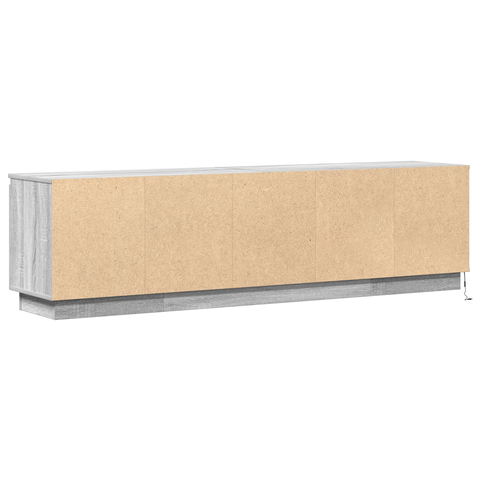 Dulap TV cu LED Gri Sonoma 200x40x49 cm Lemn ingineresc GartenMobel Dekor