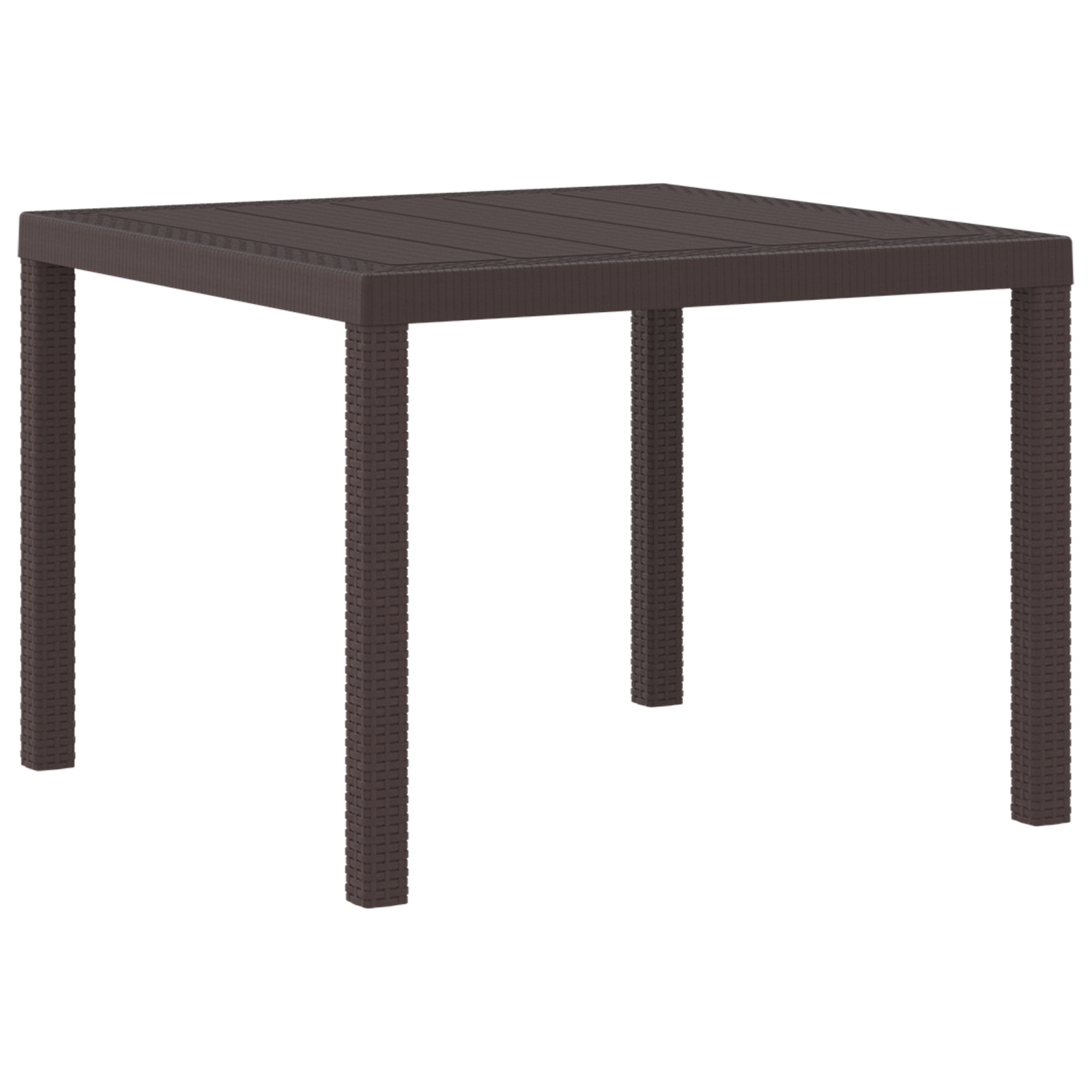 Set masă grădină cu perne brown din polirat GartenMobel Dekor