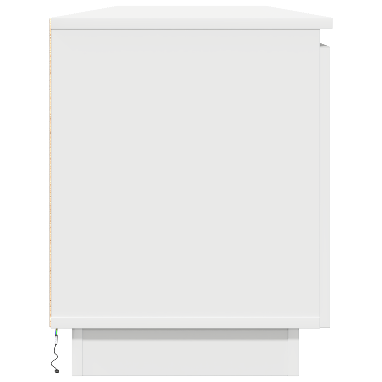 cabinet TV cu LED Alb 180x38x49 cm Lemn prelucrat GartenMobel Dekor