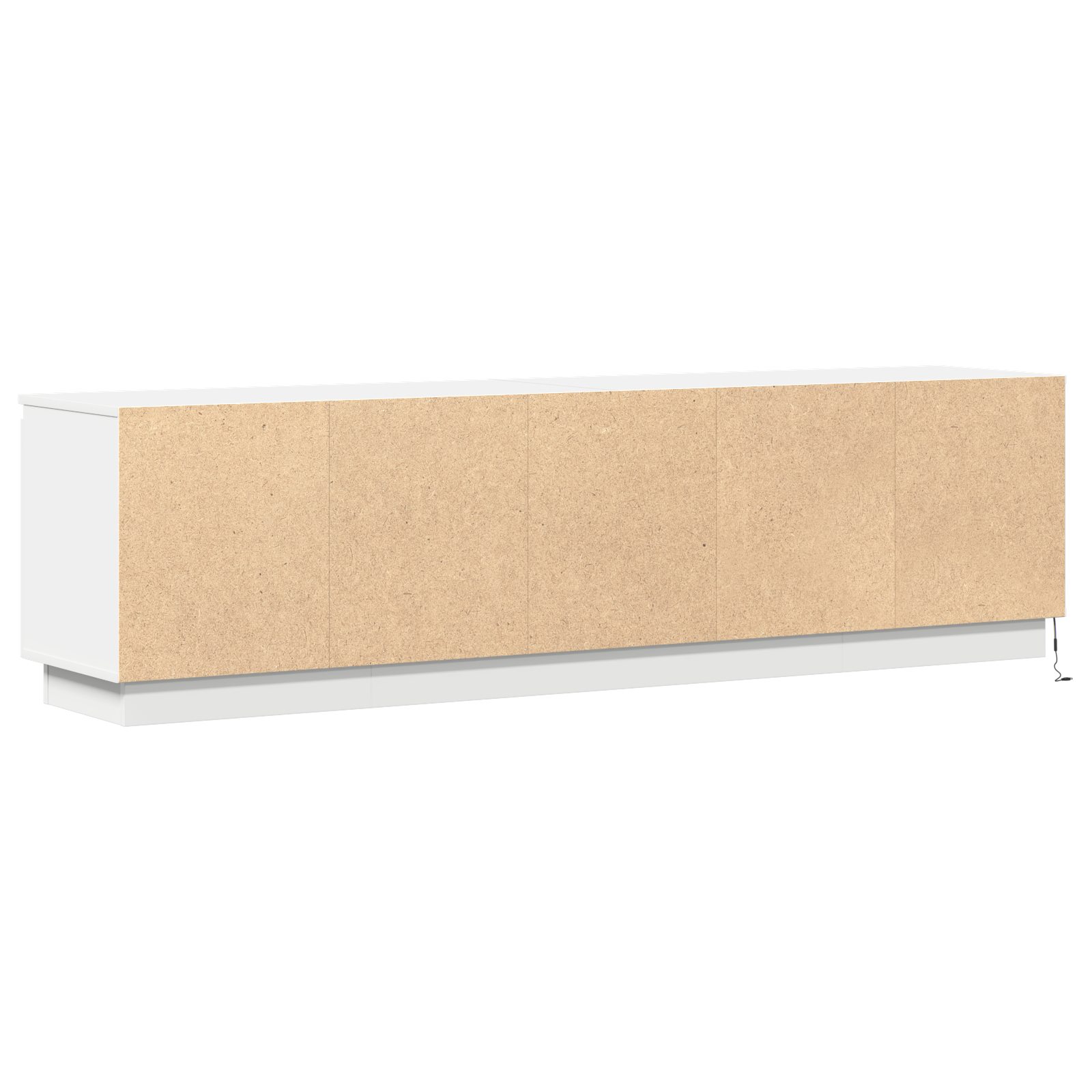 cabinet TV cu LED Alb 180x38x49 cm Lemn prelucrat GartenMobel Dekor