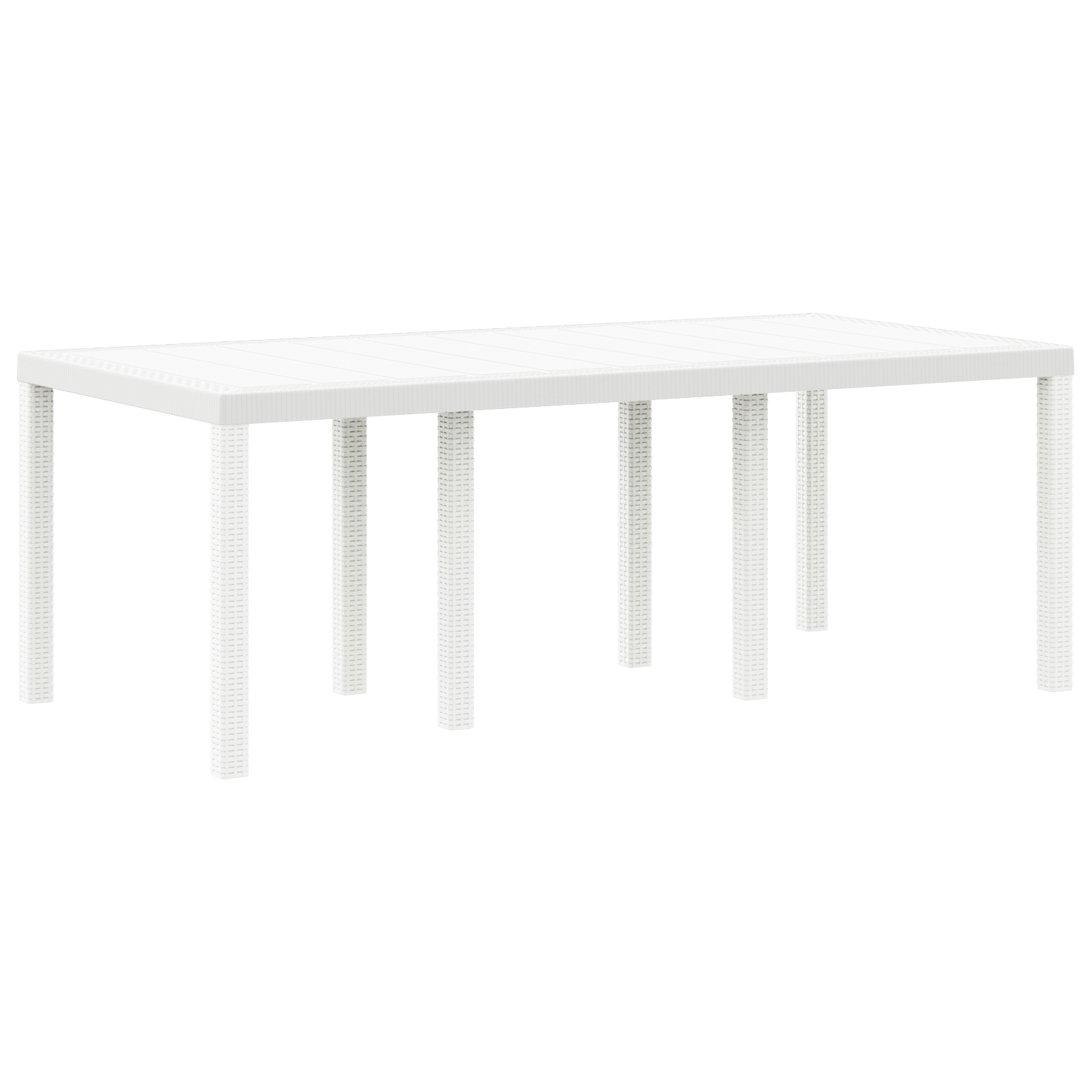 Set de dining 9 piese pentru grădină Alb Poliratan GartenMobel Dekor