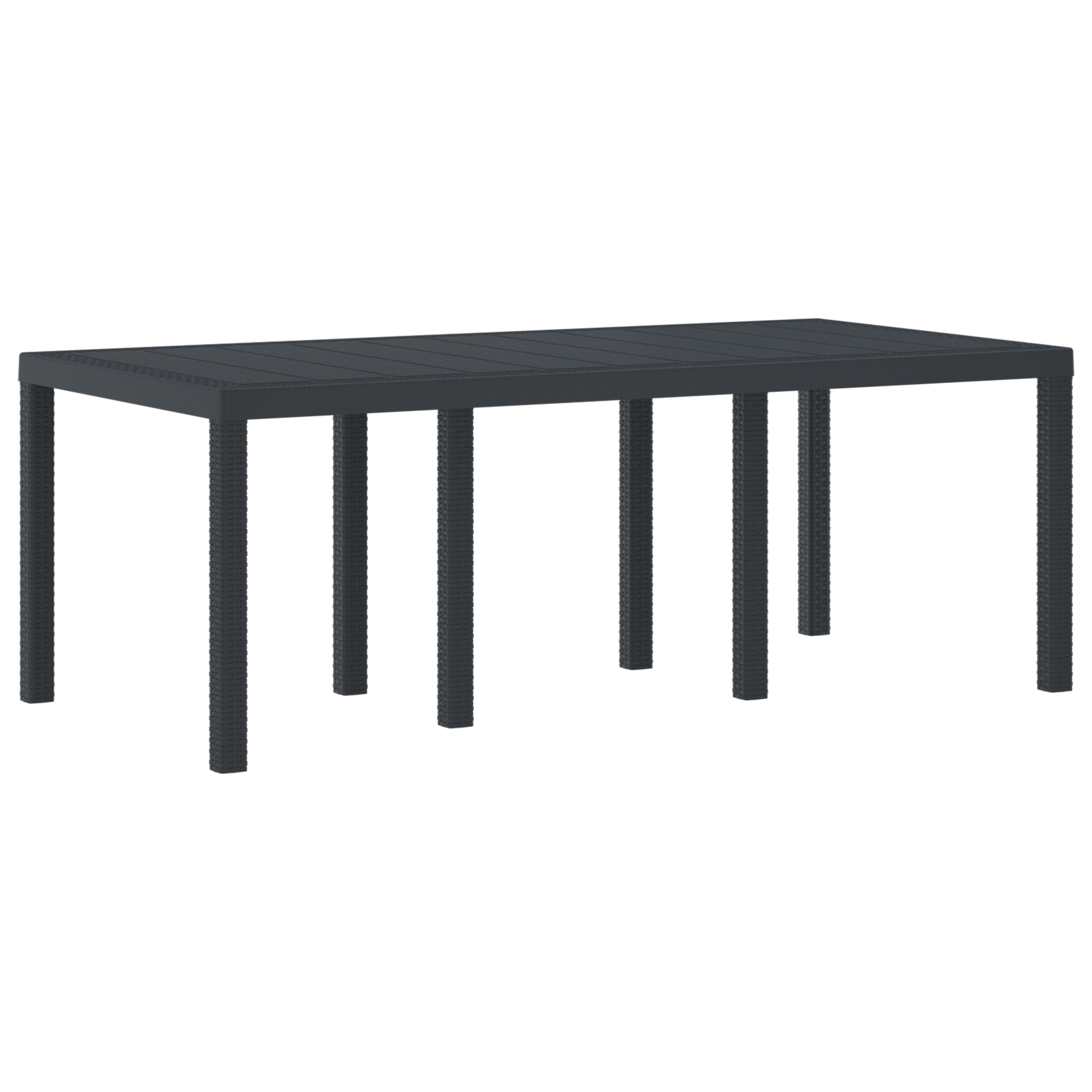 Set mese grădină 9 piese cu perne Anthracite Poly Rattan GartenMobel Dekor