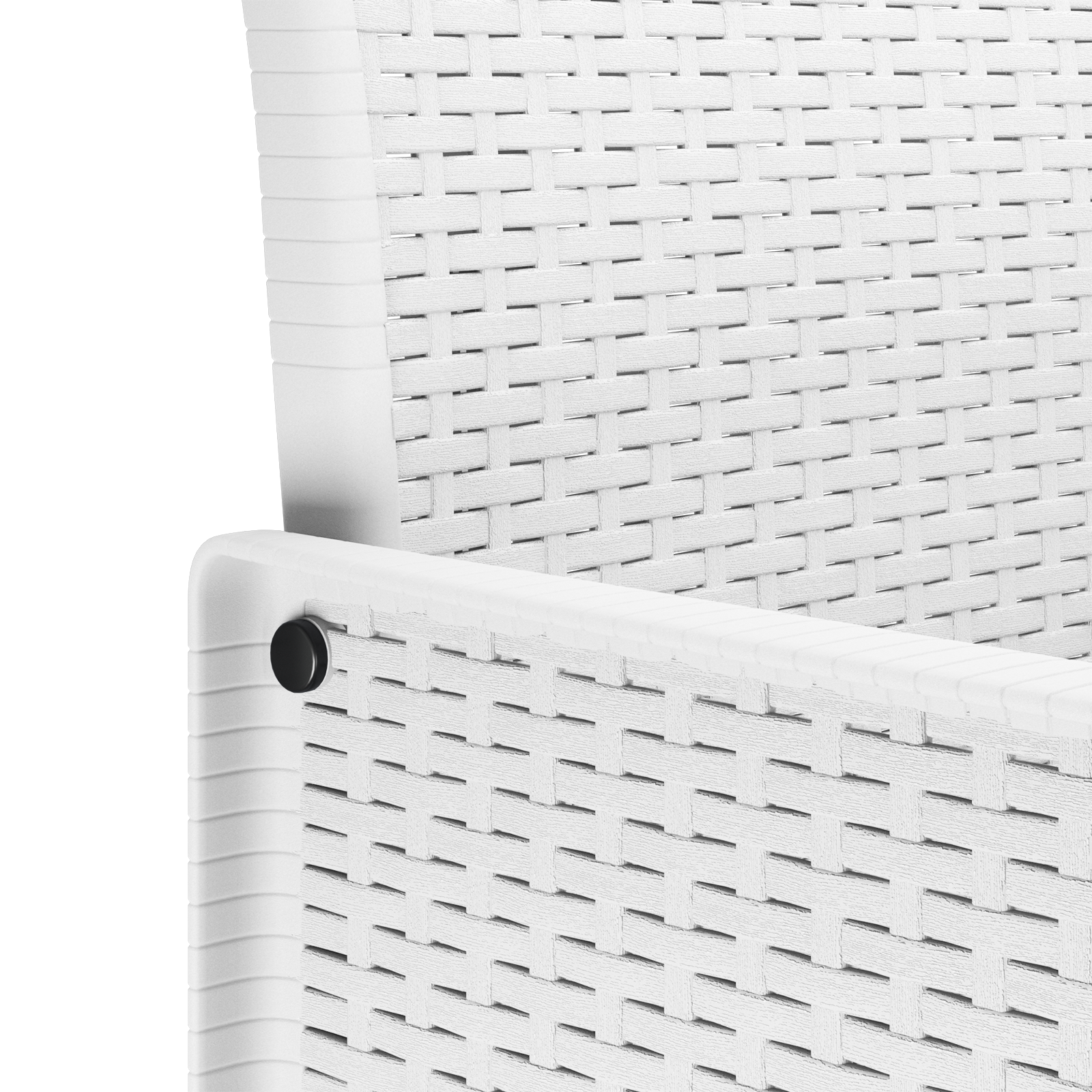 Set de mese grădină  cu 13 piese și perne din poliratan alb, Masă grădină  alb 150x100x73 cm din poliratan, Scaune grădină  cu perne 4 bucăți din poliratan alb GartenMobel Dekor
