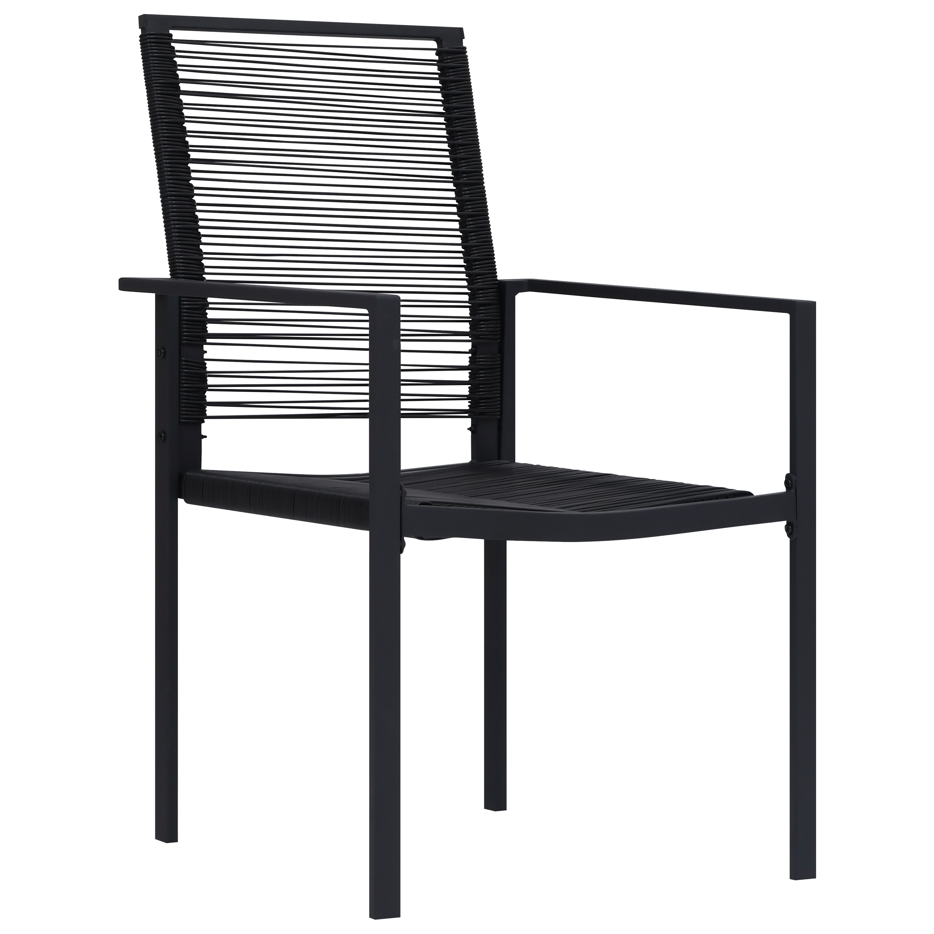 Set de dining de grădină 5 piese Negru Rattan PVC GartenMobel Dekor