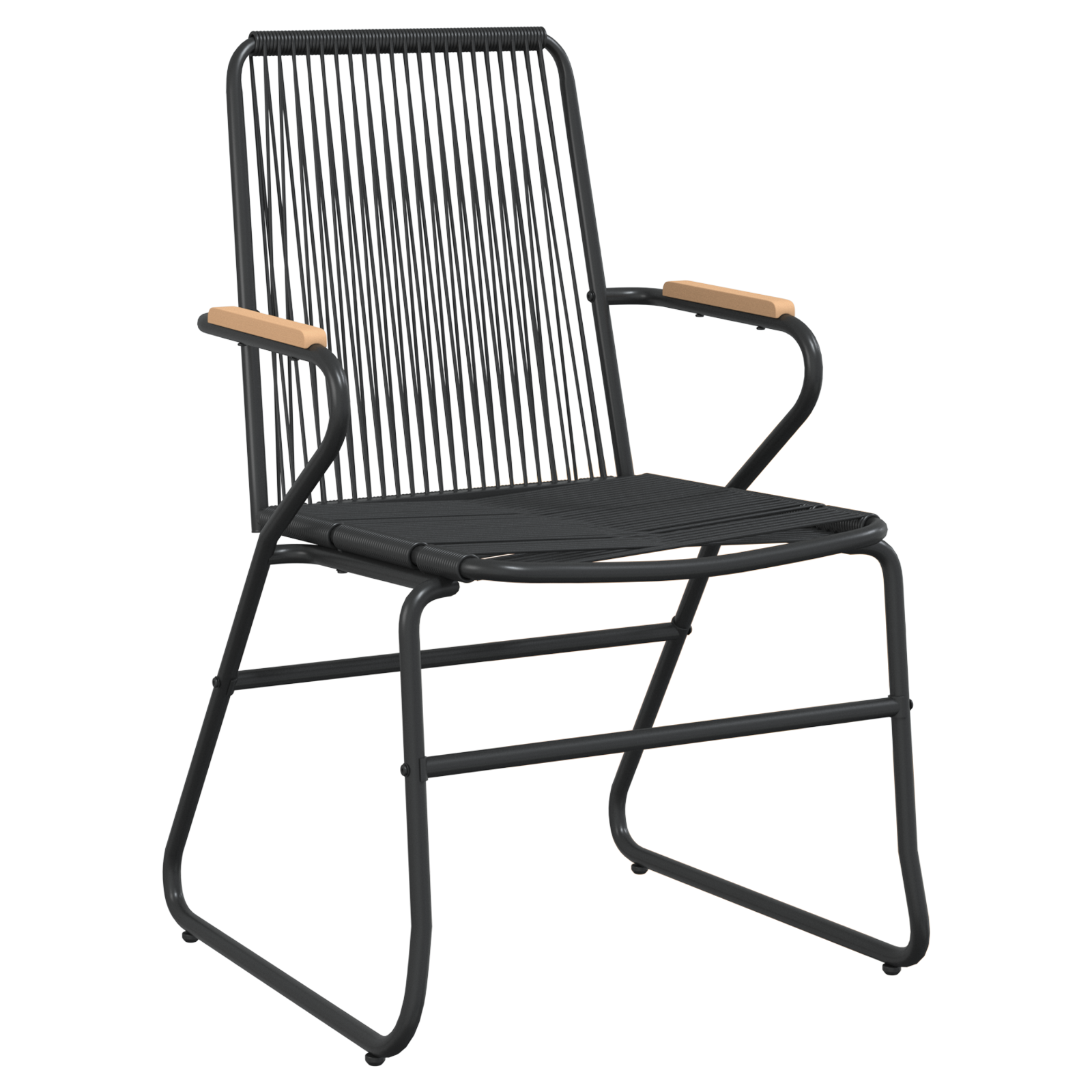 Set de mese de grădină 5 piese Negru Rattan PVC GartenMobel Dekor