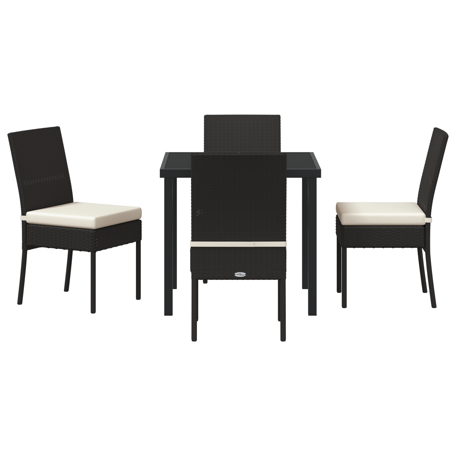 Set de Dining pentru Grădină 5 Piese Negru Poliratan GartenMobel Dekor