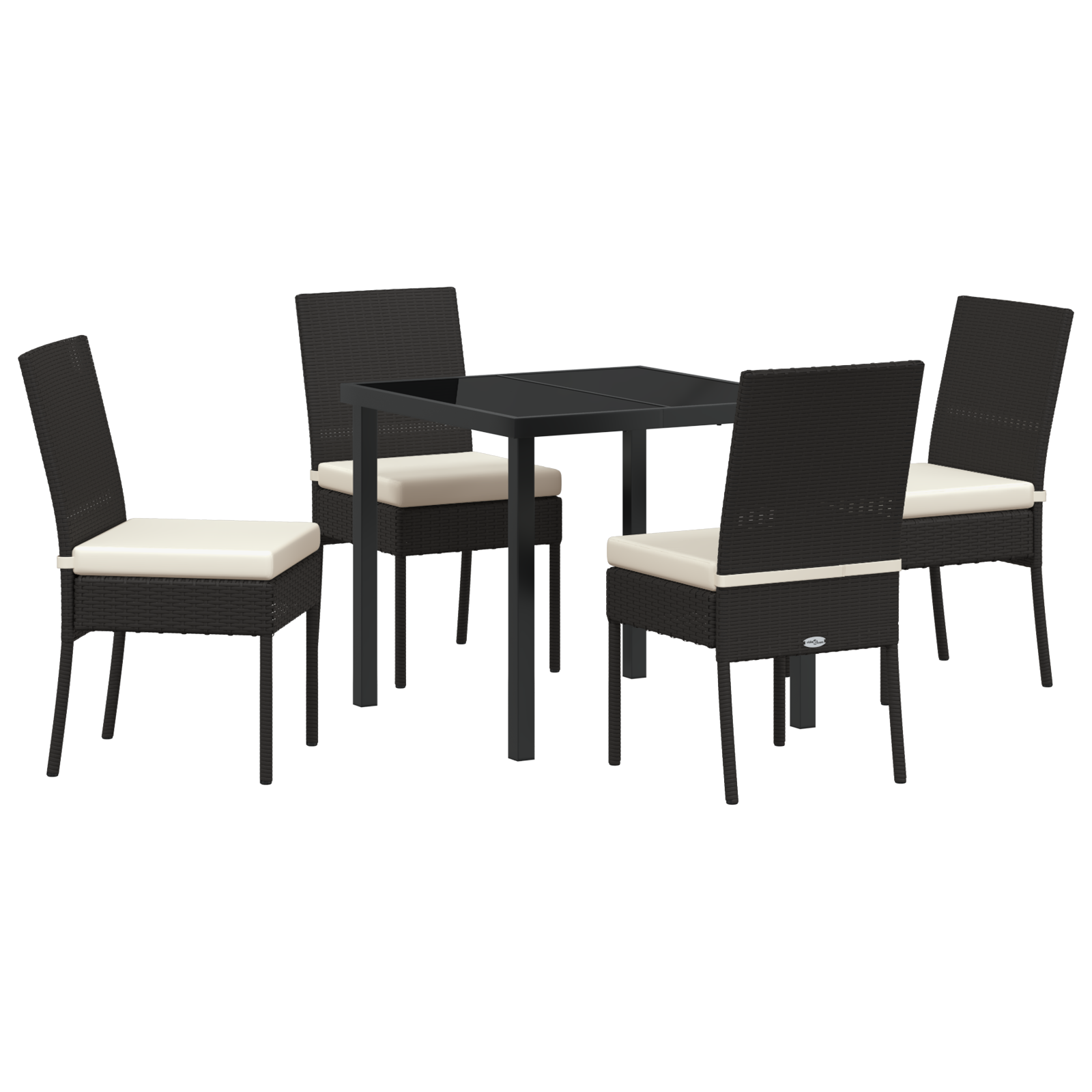 Set de Dining pentru Grădină 5 Piese Negru Poliratan GartenMobel Dekor