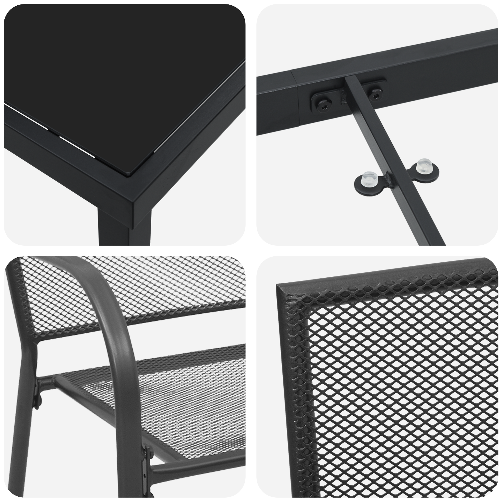 Set de Dining Grădină 5 Piese Oțel Antracit GartenMobel Dekor