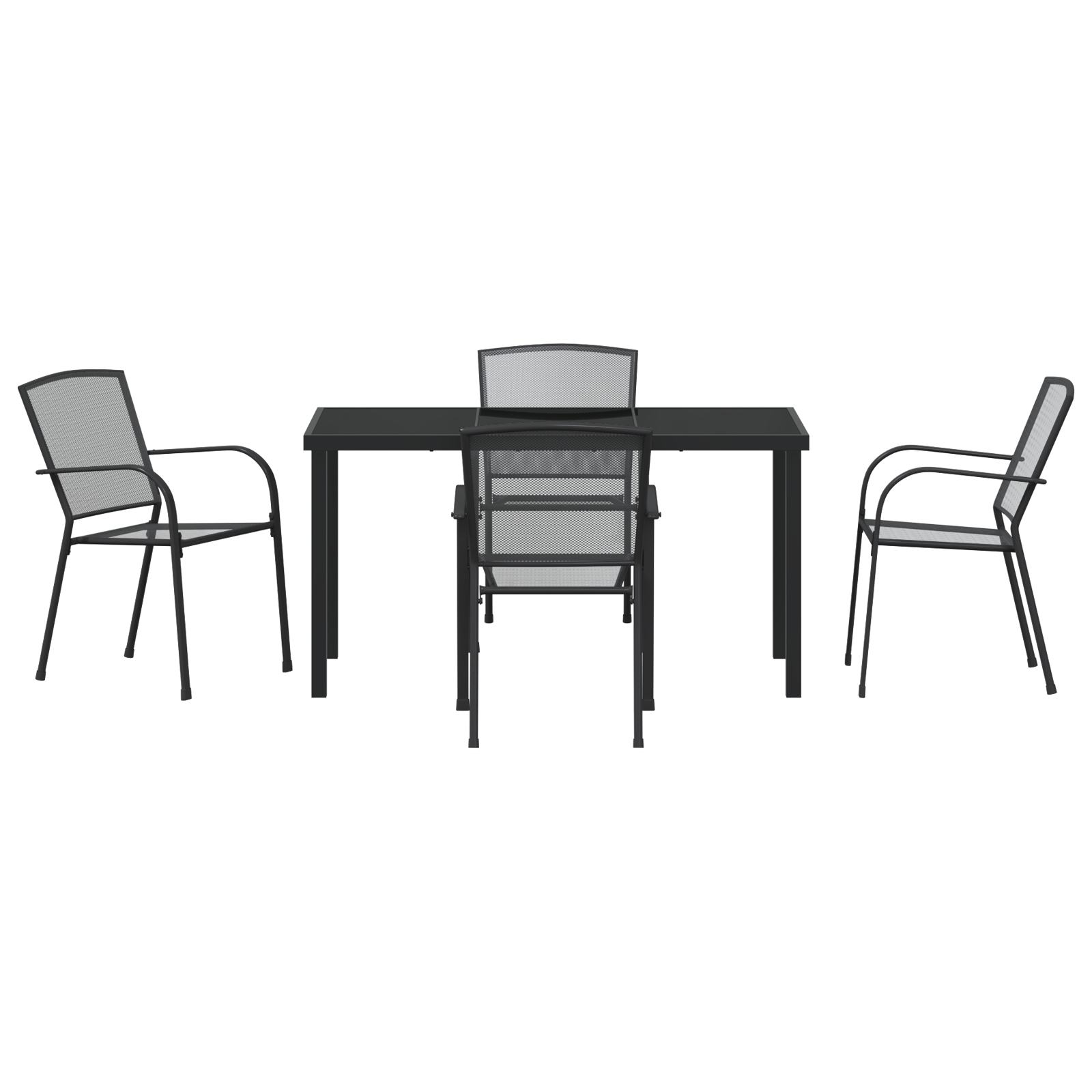 Set de Dining de Grădină 5 Piese Antracit Oțel GartenMobel Dekor