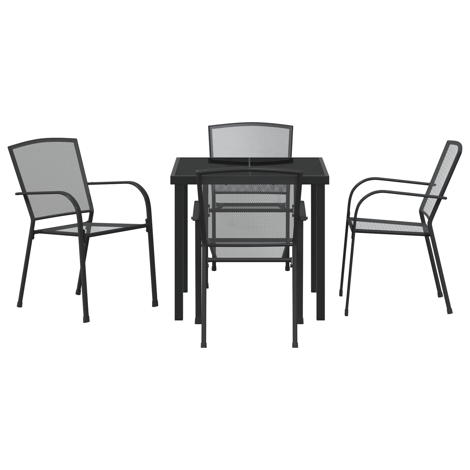 Set de Dining pentru Grădină 5 Piese Oțel Antracit GartenMobel Dekor