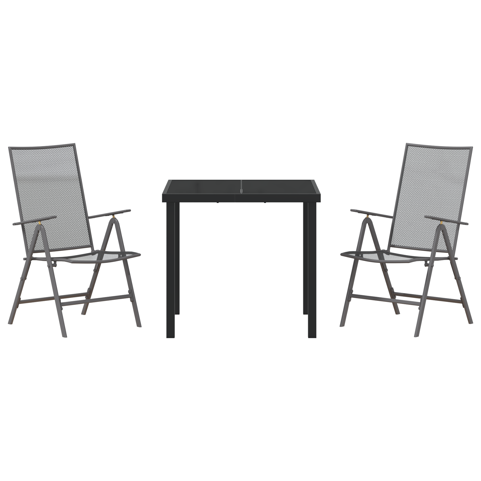 Set de dining de grădină 3 piese din oțel antracit GartenMobel Dekor