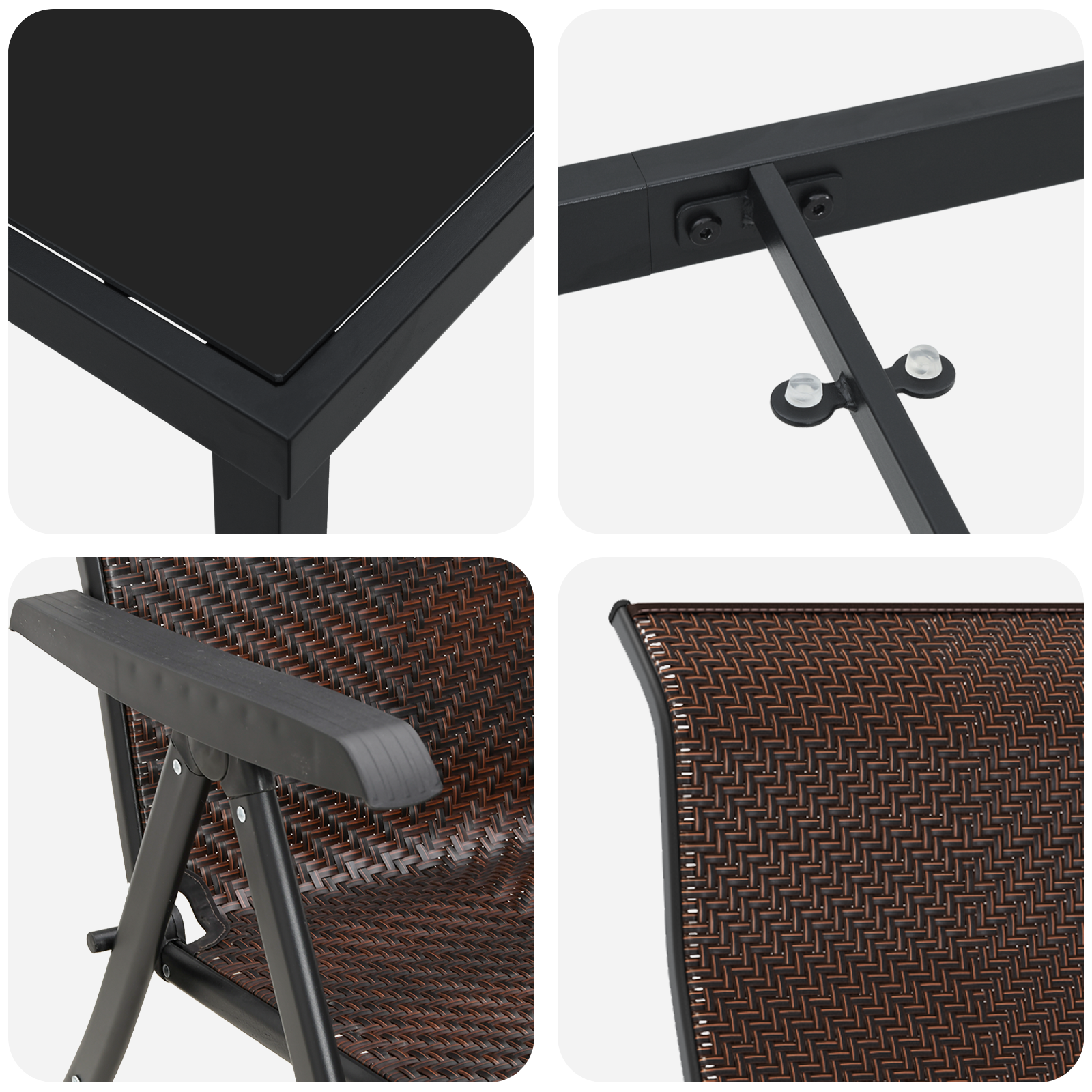 Set de dining pentru grădină 7 piese maro poliratan GartenMobel Dekor