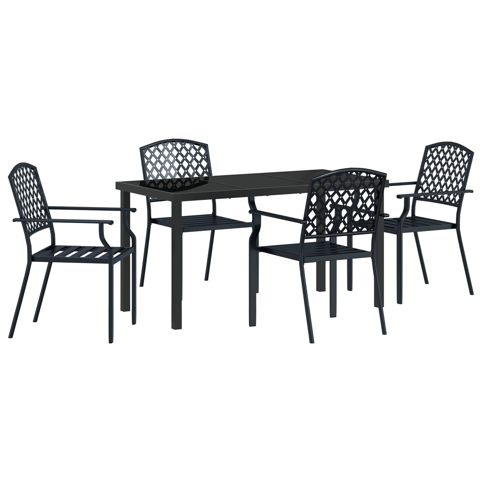 Set mese pentru grădină 5 Piese Oțel Anthracite GartenMobel Dekor