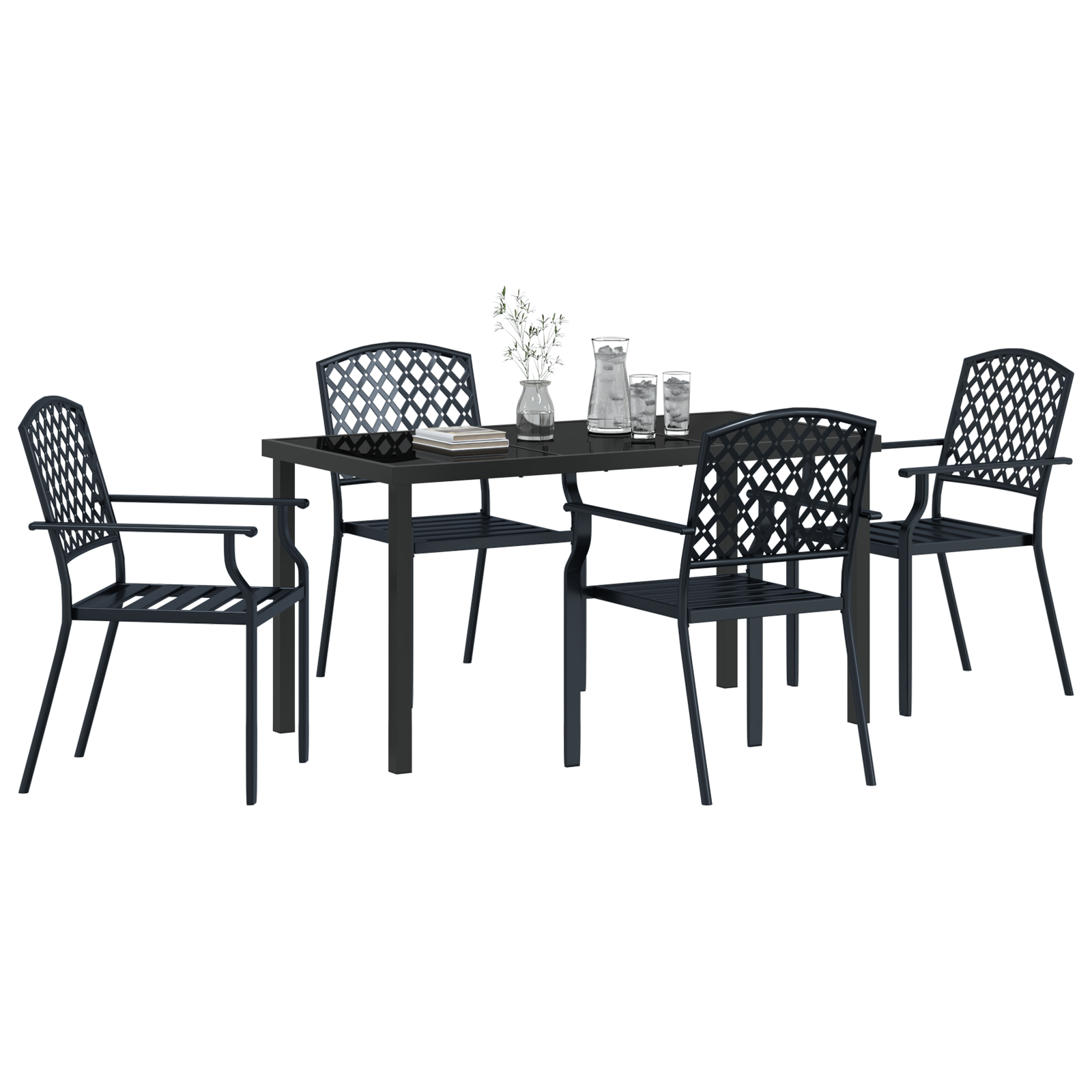 Set mese pentru grădină 5 Piese Oțel Anthracite GartenMobel Dekor