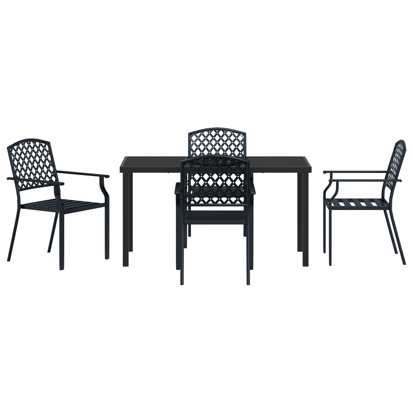 Set mese pentru grădină 5 Piese Oțel Anthracite GartenMobel Dekor