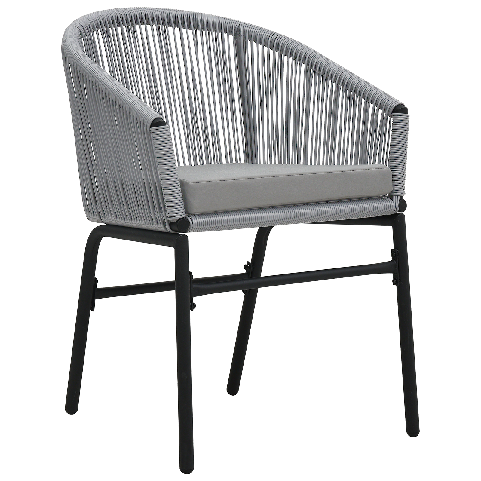 Set de Dining pentru Grădină 5 Piese Grey Poliratan GartenMobel Dekor