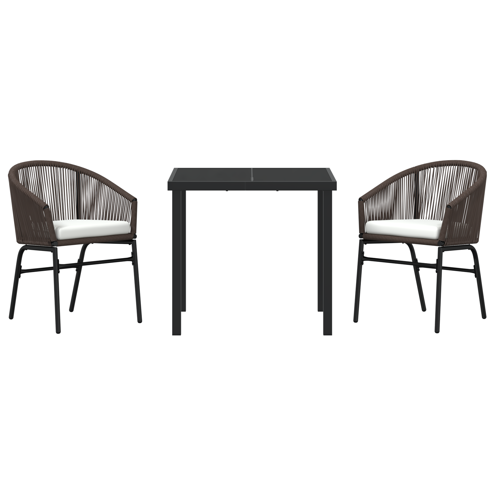 Set de dining de grădină 3 piese maro PE ratan GartenMobel Dekor