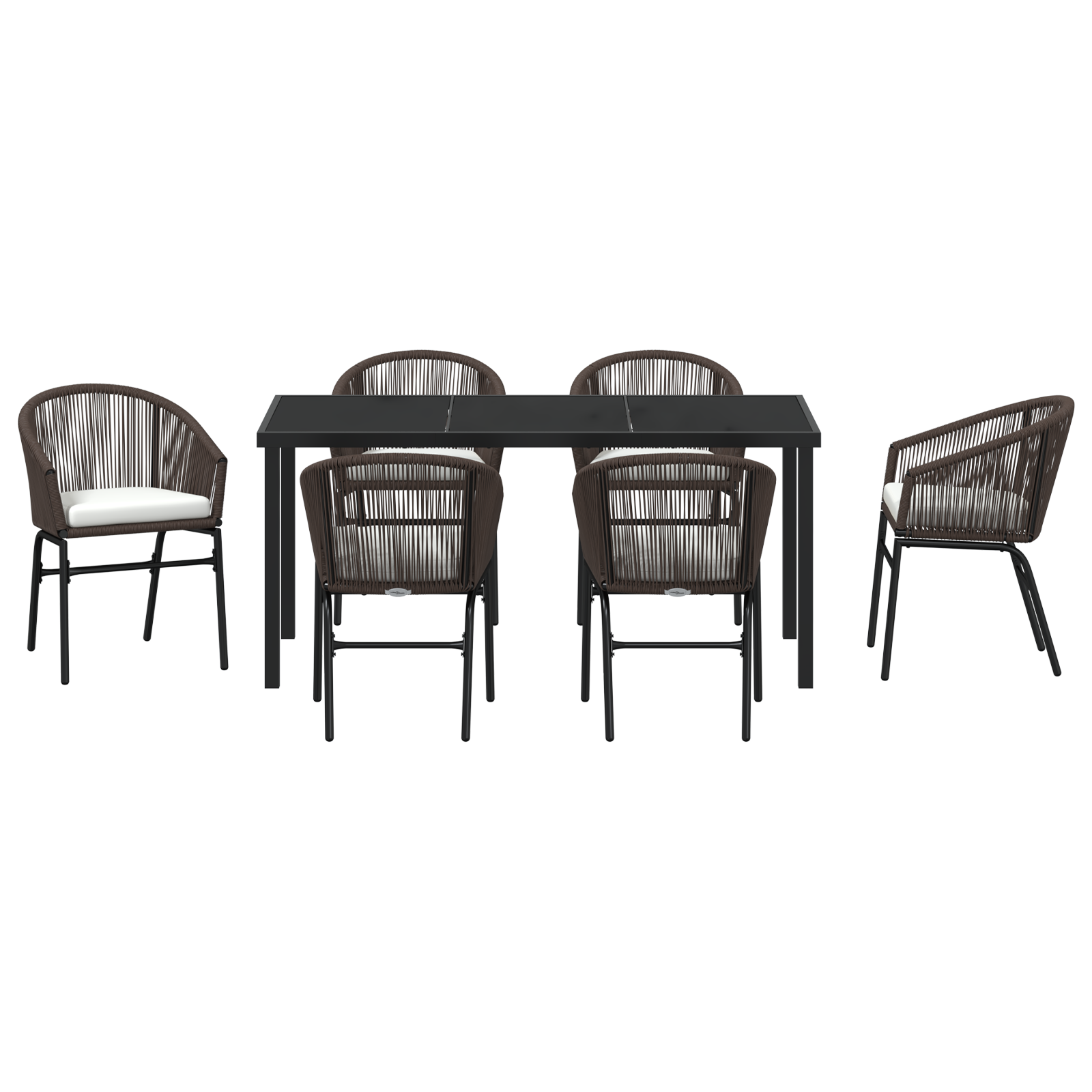 Set de dining de grădină 7 bucăți Maro Poliratan GartenMobel Dekor