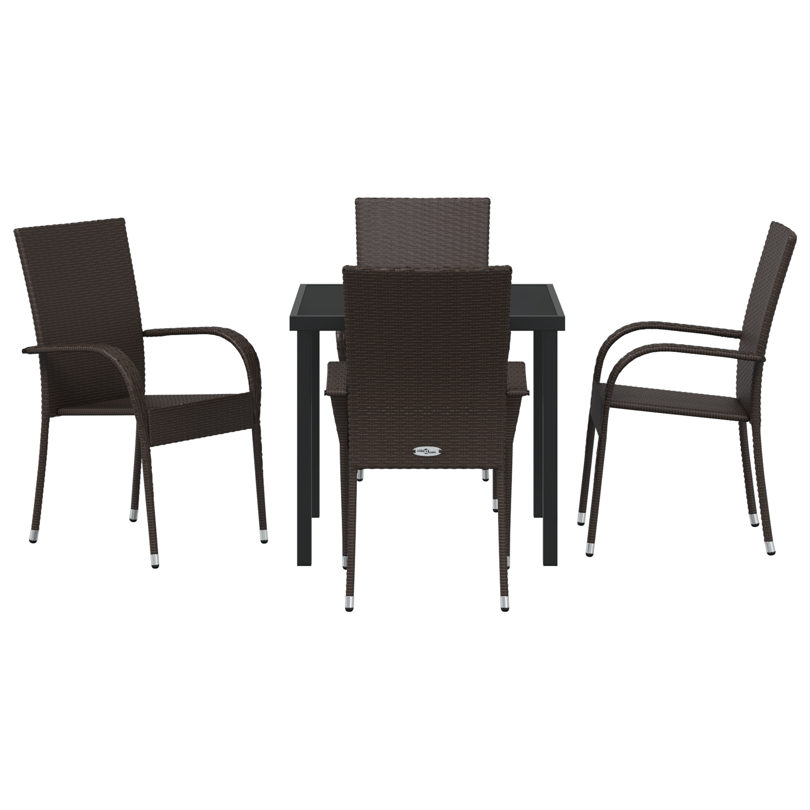 Set pentru Grădină 5 Piese Maro Poliratan GartenMobel Dekor