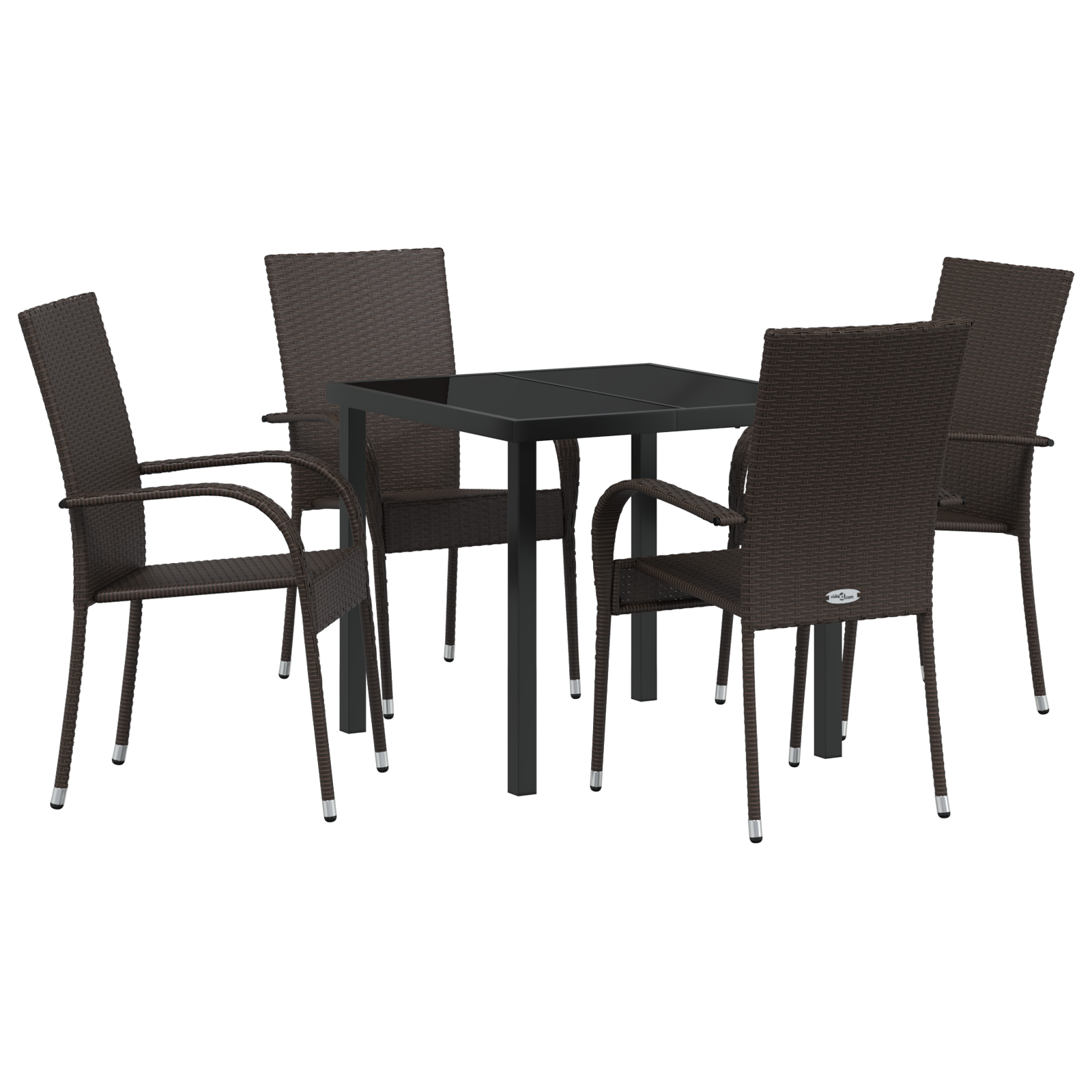 Set pentru Grădină 5 Piese Maro Poliratan GartenMobel Dekor