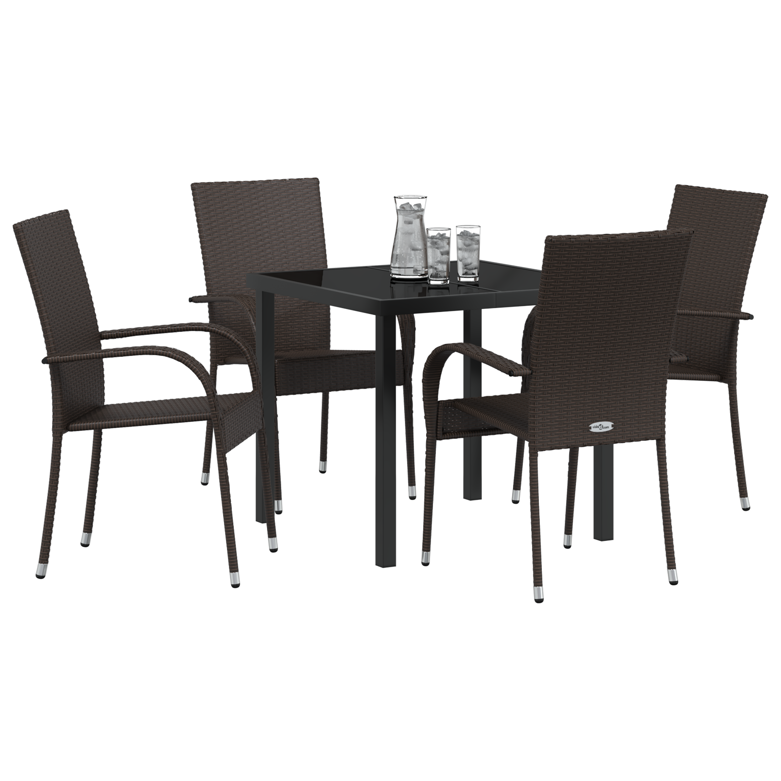 Set pentru Grădină 5 Piese Maro Poliratan GartenMobel Dekor