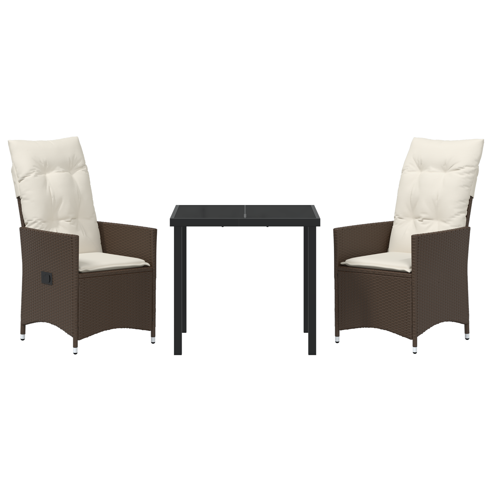Set de dining de grădină cu perne maro din rattan poli GartenMobel Dekor