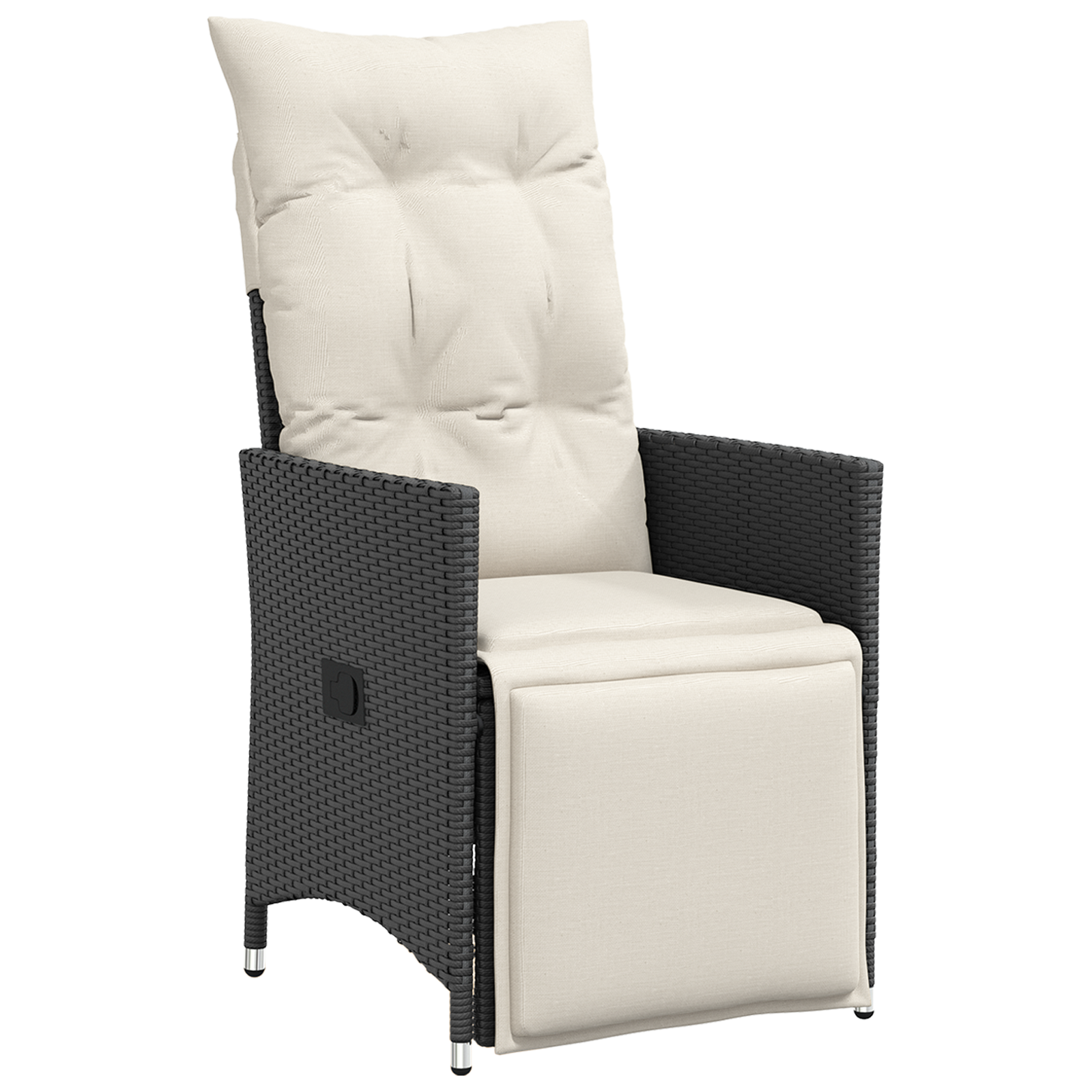 Set de dining pentru grădină 3 piese cu perne Negru Poliratan GartenMobel Dekor