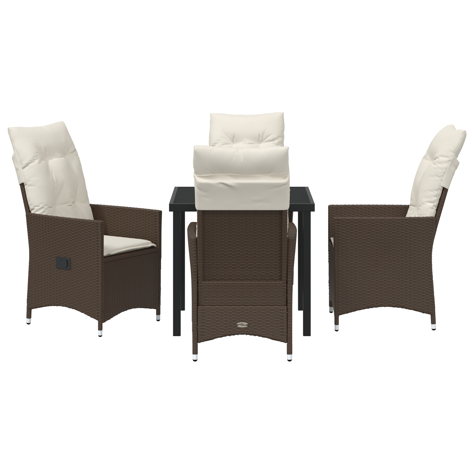 Set de grădină cu 5 piese și perne, maro, din poliratan GartenMobel Dekor