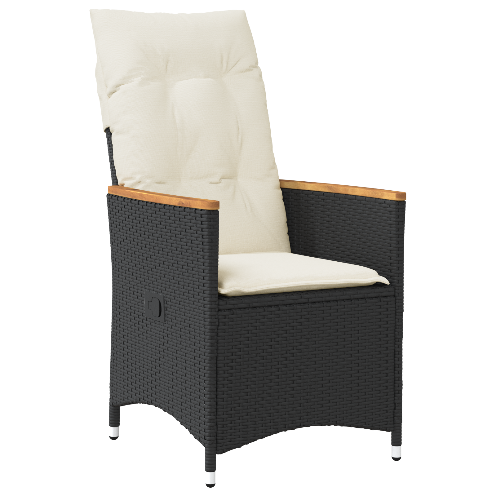 Set de dining de grădină 7 piese cu perne din ratan sintetic negru GartenMobel Dekor