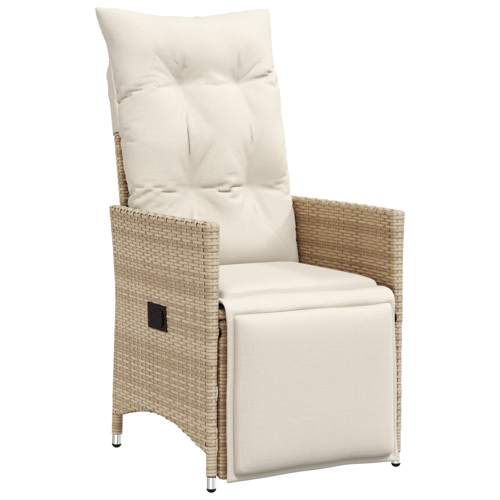 Set de dining de grădină de 7 piese cu perne Bej Poli Rattan GartenMobel Dekor