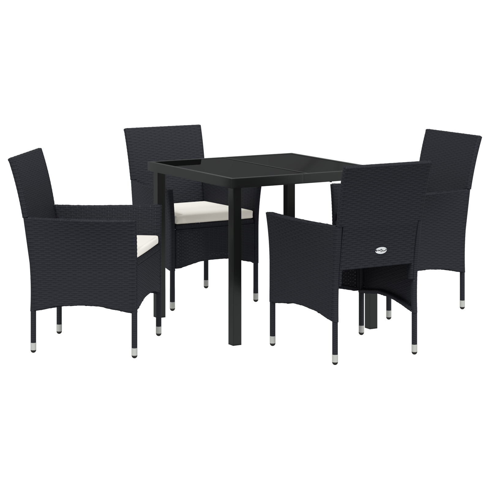 Set de Dining pentru Grădină 5 Piese Negru Poliratan GartenMobel Dekor