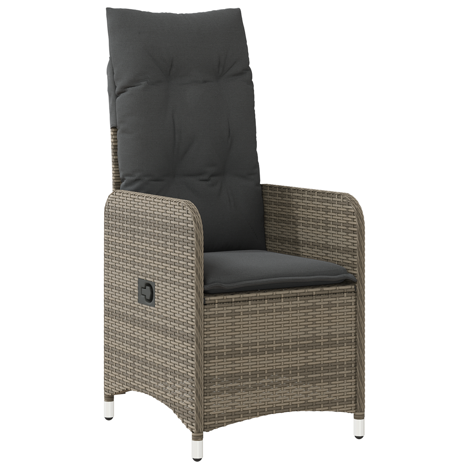 Set de dining de grădină 3 piese cu perne Gri Ratan Poly GartenMobel Dekor