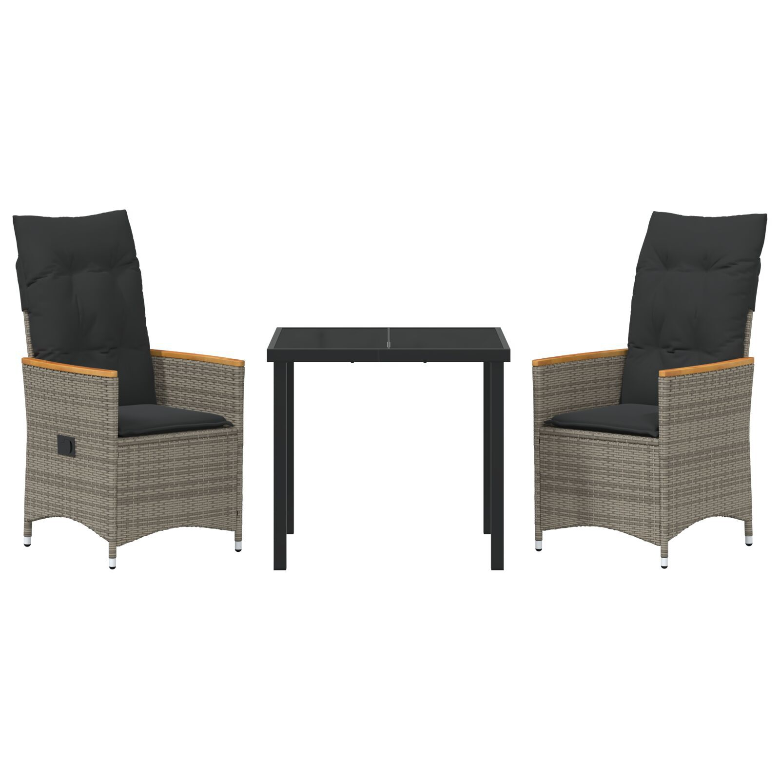 Set de dining de grădină 5 piese cu perne Gri Poliratan GartenMobel Dekor