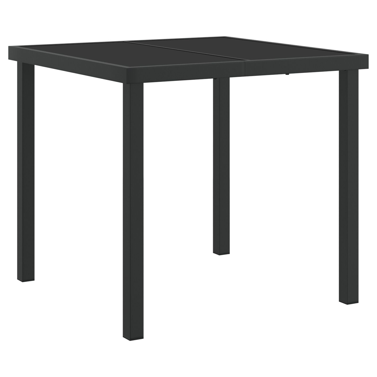 Set de masă pentru grădină din ratan negru, 3 piese GartenMobel Dekor