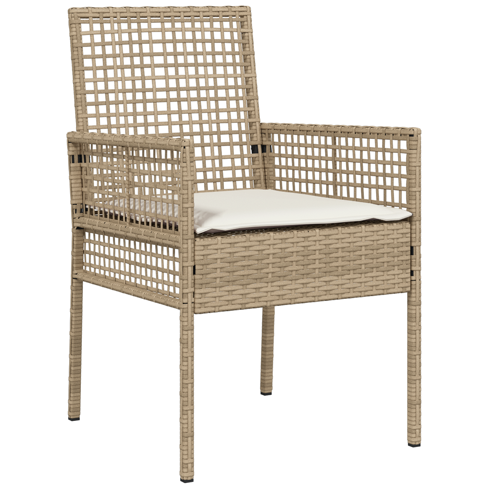 Set Masă Grădină cu Perne Bej din Ratan GartenMobel Dekor