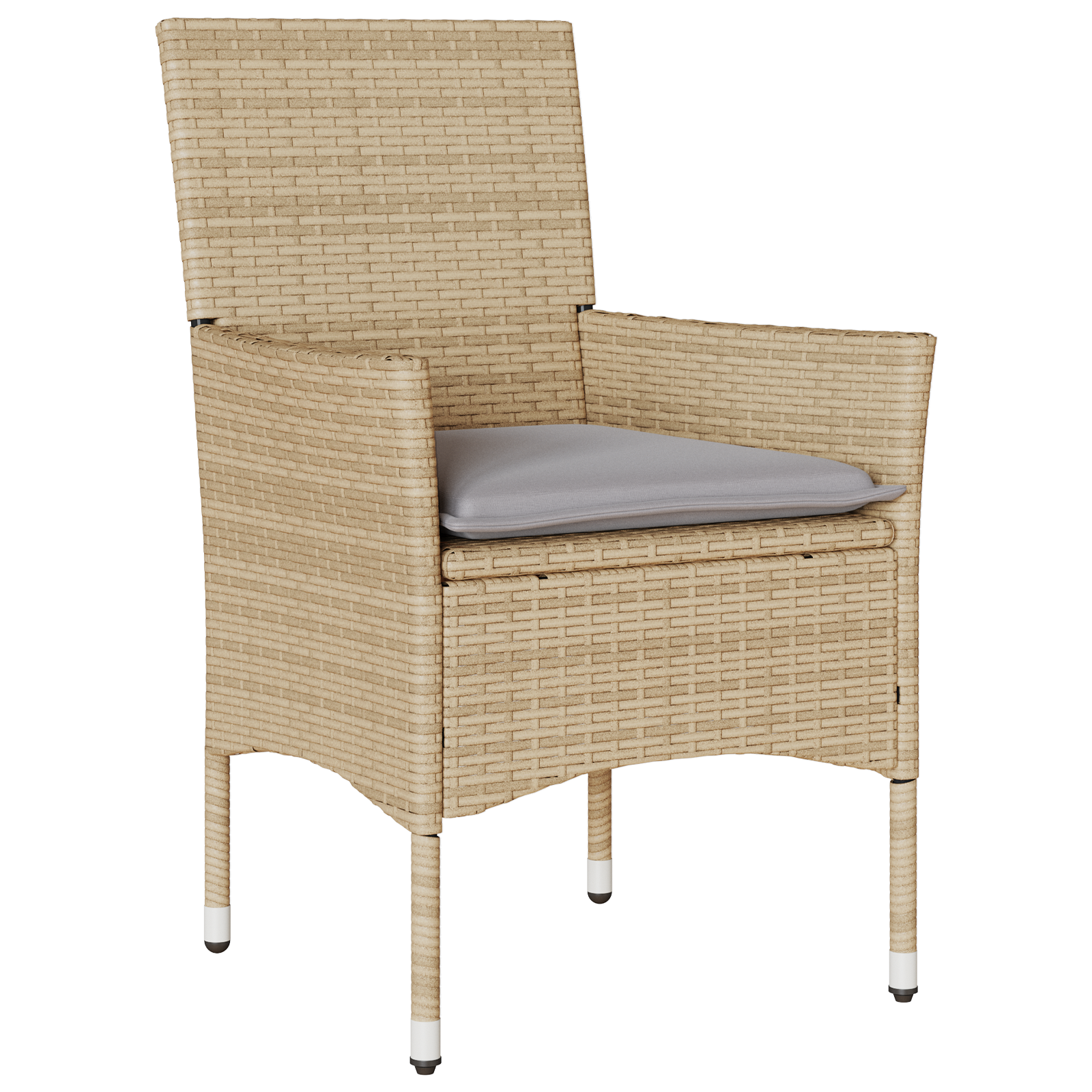Set de Dining pentru Grădină 7 Piese cu Perne Bej Ratan Poli GartenMobel Dekor