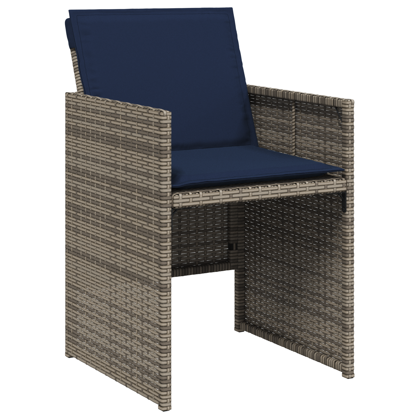 Set de Dining Grădină 5 Piese cu Perne Poliratan Gri GartenMobel Dekor