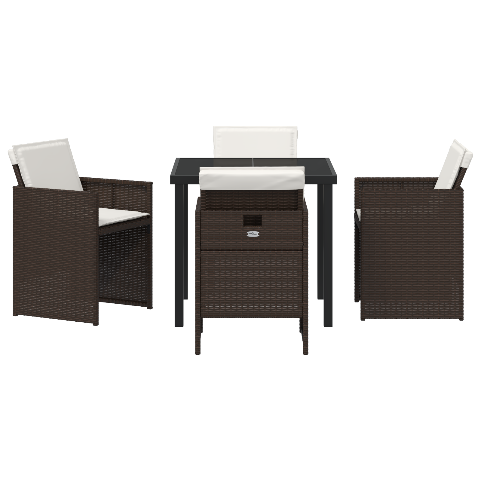 Set de Dining pentru Grădină cu Perne Maro Ratan Polietilenă GartenMobel Dekor