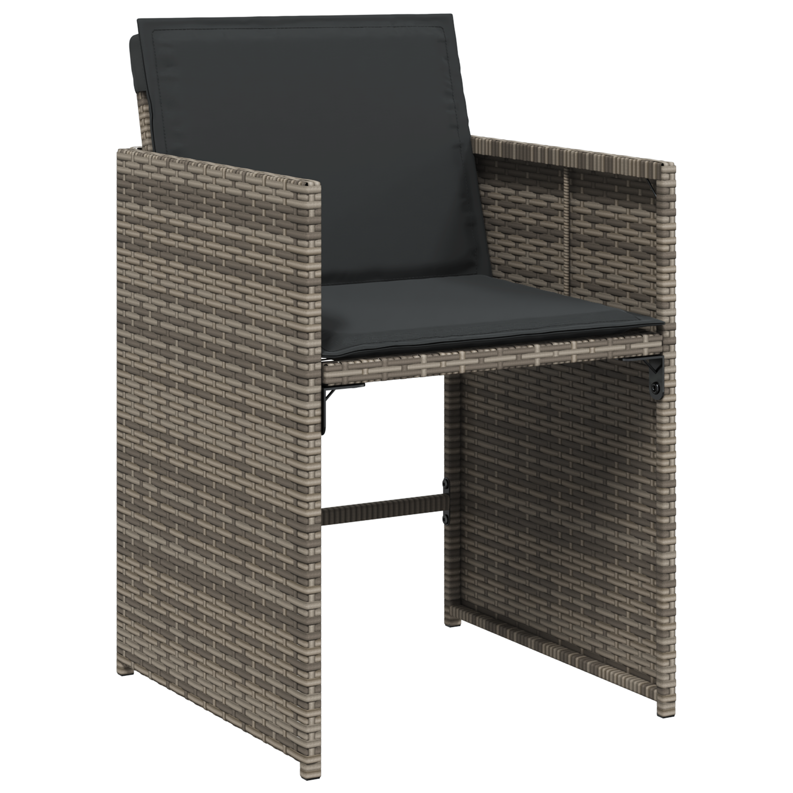Set de dining de grădină 5 piese cu perne Gri Ratan PE GartenMobel Dekor