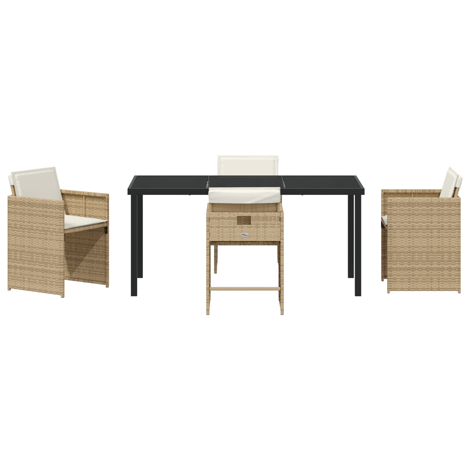 Set de dining de grădină cu 5 piese și perne - Poliratan bej GartenMobel Dekor