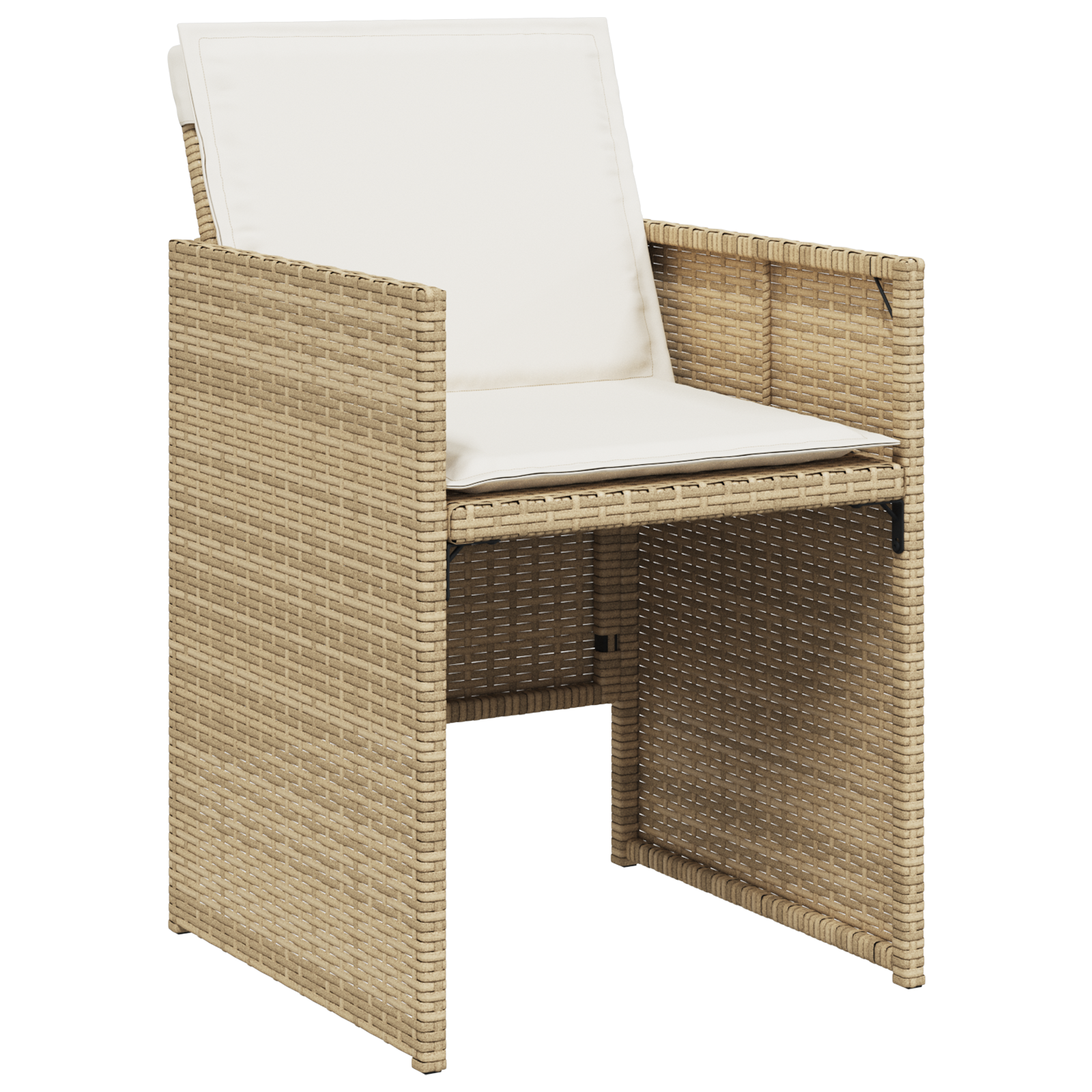 Set de dining pentru grădină 5 piese cu perne Bej Ratan Poli GartenMobel Dekor