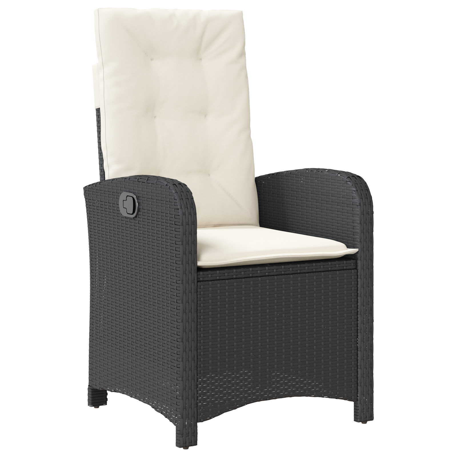 Set de dining de grădină cu 5 piese și perne de ratan negru GartenMobel Dekor